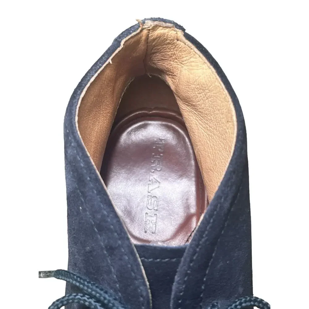 H. S. TRASK CHUKKA BOOT MEN'S SIZE 10M SUEDE LEATHER NAVY BLUE SHOES BOOTS